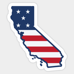 Stars and Stripes California Sticker